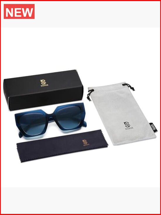 Oversized Polarized Square Sunglasses for Women, Big Designer Trendy Shades main image 3